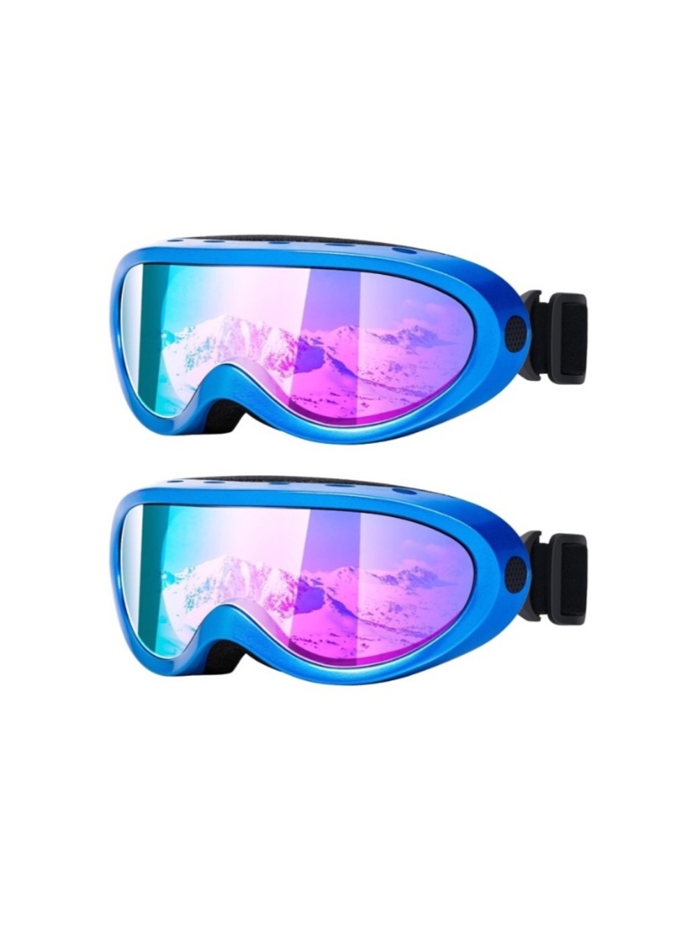 MAMBAOUT 2-Pack Ski & Snowboard Goggles for Men, Women & Kids